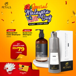(SPECIAL MALAYSIA DAY) Set Cover & Care – 1 bottle Hair Color Shampoo + 1 Scalp Shampoo