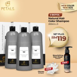 (NEW) SET PLUS – 3 bottle Hair Color Shampoo 200ml