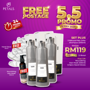 (NEW) SET PLUS – 3 bottle Hair Color Shampoo 200ml