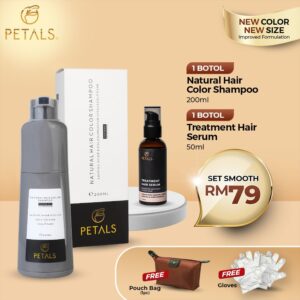 (NEW) SET SMOOTH – 1 bottle Hair Color Shampoo 200ml + 1 Hair Serum