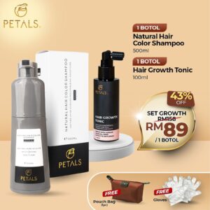 (NEW) SET GROWTH – 1 bottle Hair Color Shampoo 200ml + 1 Hair Tonic