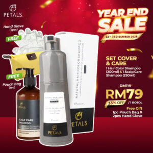 (YEAR END SALE) Set Cover & Care – 1 bottle Hair Color Shampoo + 1 Scalp Shampoo