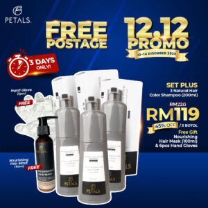 (12.12 SALE) Set Plus – 3 bottle Hair Color Shampoo