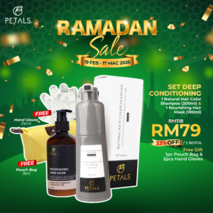 (RAMADAN SALE) Set Deep Conditioning – 1 bottle Hair Color Shampoo + 1 Hair Mask 250ml