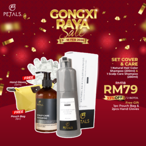 (GONGXI RAYA SALE) Set Cover & Care – 1 bottle Hair Color Shampoo + 1 Scalp Shampoo 200ml
